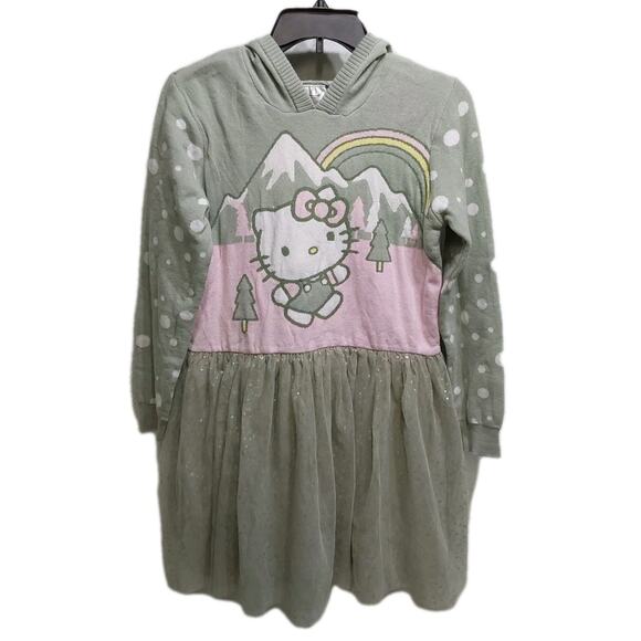 *NWT* Hello Kitty By Sanrio XL Hooded Long Sleeve Sweater Top Tutu Bottom Dress - Picture 1 of 3